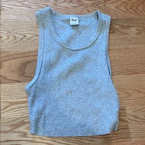 TNA Heather Gray Ribbed Tank Top